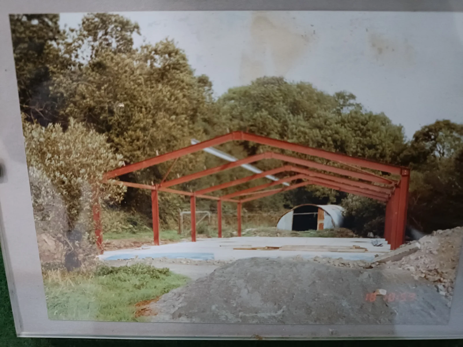 Archive view of the building frame