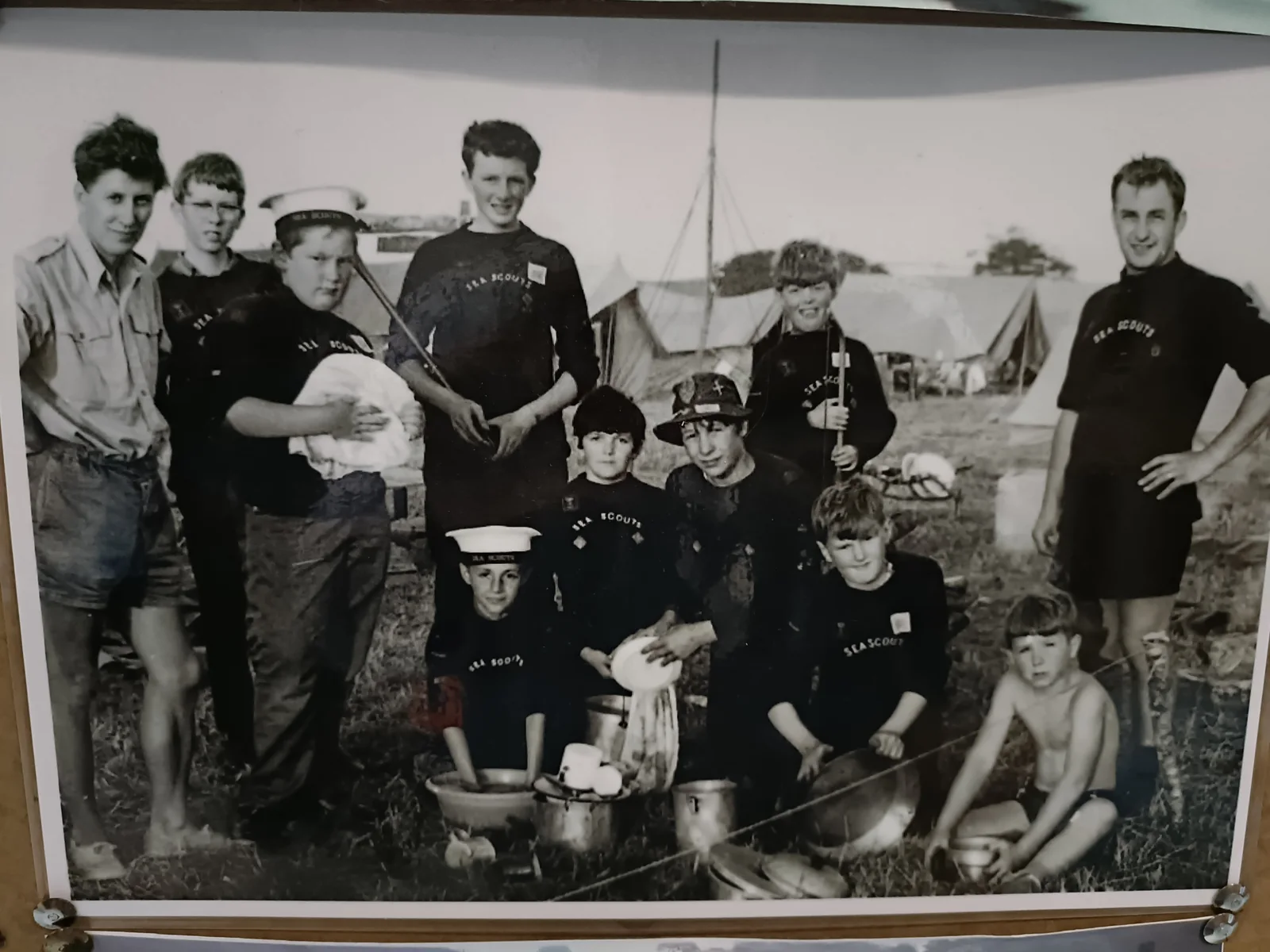 A black and white group photograph