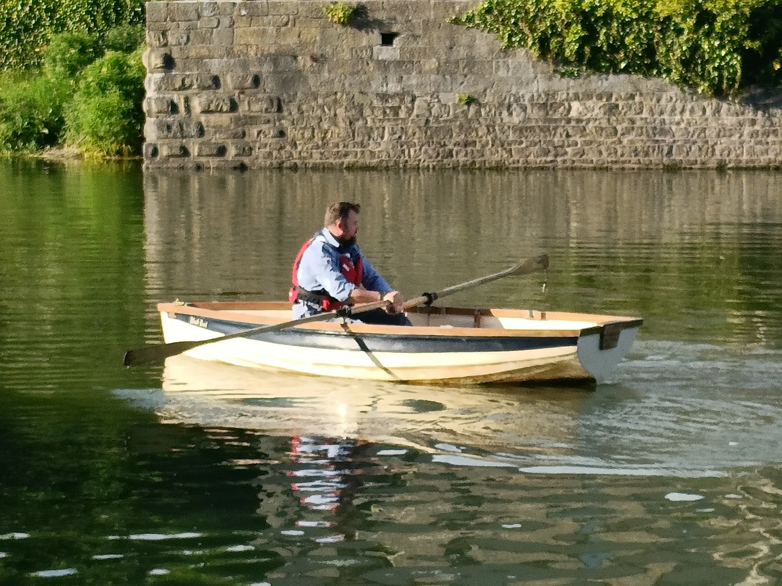 A kayak on calm water